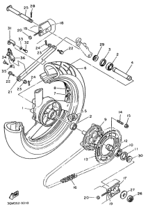 FZR1000 Переднее колесо