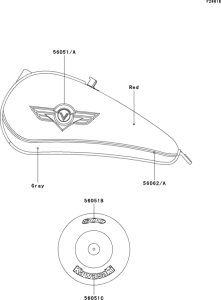 VN800 Decals(gray / red)(vn800-b3)