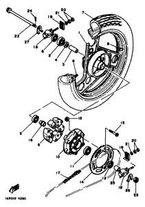 RD350F Переднее колесо