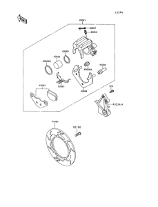 KL650 Задний тормоз
