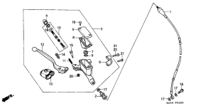 CR125R Передний главный тормозной цилиндр