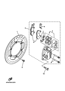 TT250R Передний суппорт