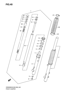 DR200 Передняя вилка