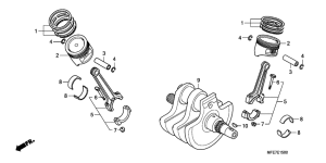 VT750C2 Вал коленчатый