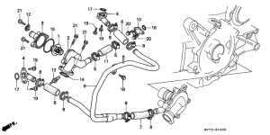 NR750 Water pipe / thermostat