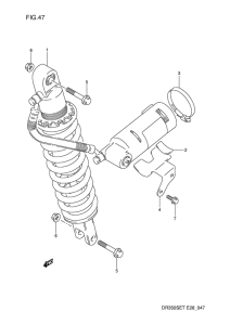 DR350 Задние амортизаторы