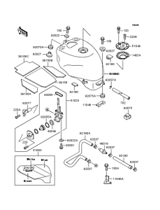 ZX400 Топливный бак