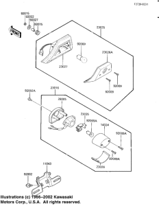 EX250 Taillight unit ass`y