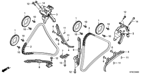 VTR250 Цепь грм / натяжное устройство