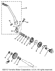 XT200K Кик стартер