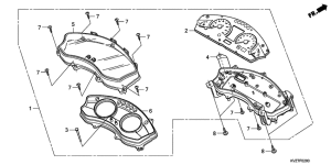 NSS250 (ABS) Спидометр в сборе