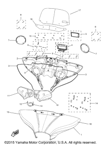 XVS1300BG Облицовка зеркала