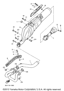 XT600EDC Выхлопная система