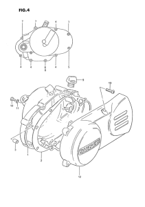 PV50 Crankcase cover ass`y  (v