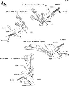 ZX600 Подножки