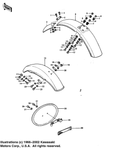 KX125 Number plate / fenders