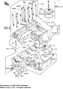 KZ1100 Картер двигателя