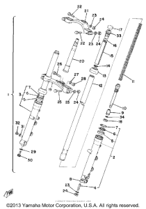TZ250F Передняя вилка