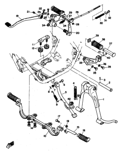 RD250 Stand.footrest, brake pedal