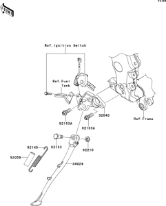 ZX1400 Подножка