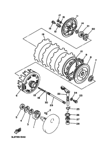 XV250 Сцепление