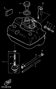 CW50RS Топливный бак