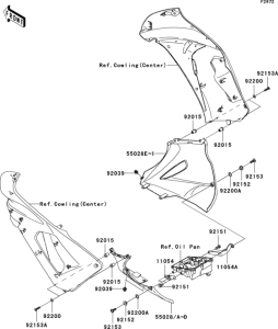 EX650 Обтекатель нижний