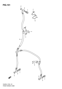DL650 Передние тормозные трубки