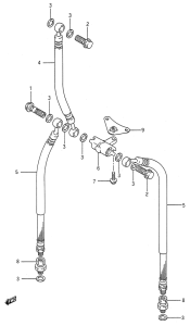GSX600 Передние тормозные трубки