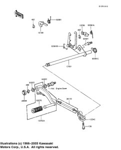 KZ1000 Переключатель передач