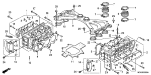 GL1800 (ABS) Головка цилиндров