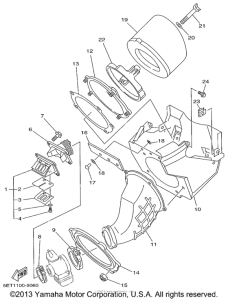 YZ125L1 Впускная система