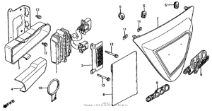CB650 Left side cover + rectifier