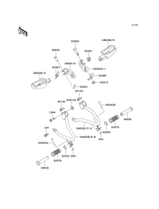 KL250 Подножки