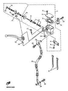 XJ600N Главный тормозной цилиндр