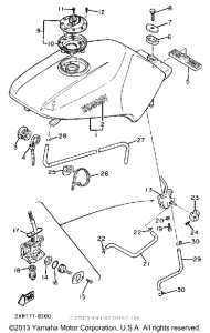FZ600U Топливный бак