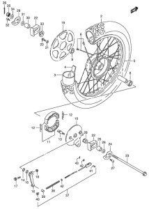 DR200 Rear wheel complete assy