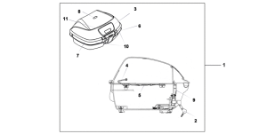 NSS250 (ABS) 45l top box black