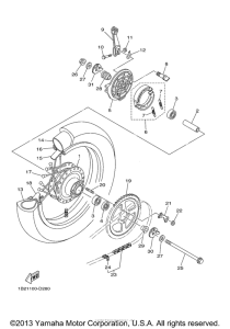 TTR125LEX Переднее колесо
