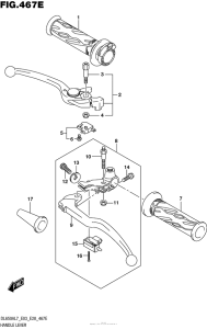DL650X (ABS) Handle Lever (Dl650Xal7 E28)