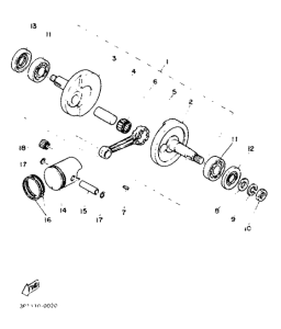 PW50 Коленчатый вал и поршни