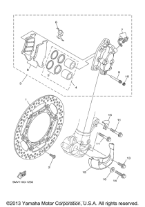 YZ125N1 Передний суппорт