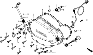 XR500R Right crankcase cover 81-82