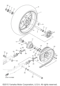XVS1300CU Переднее колесо