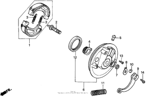 XR200R Передний тормоз