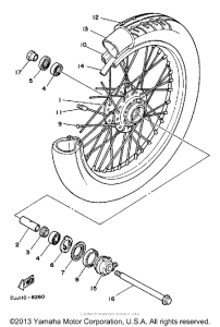 XV250 Переднее колесо