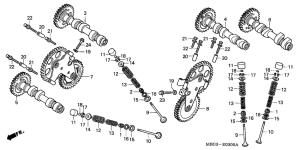 VFR800 Распред вал / клапана