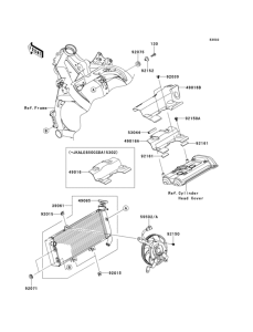 KLE650 Радиатор