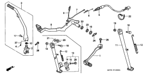 XR400R Pedal / kick starter arm