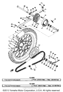 YZ125X Переднее колесо